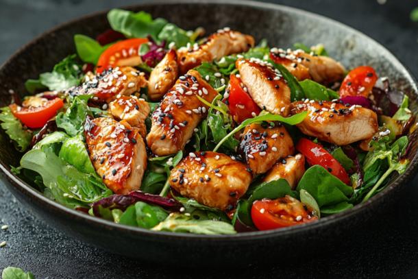 Салат Цыпленок Террияки Салат Цыпленок Террияки